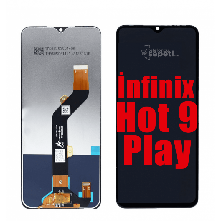 Infinix Hot 9 Play Ekran Dokunmatik Siyah Çıtasız Orjinal