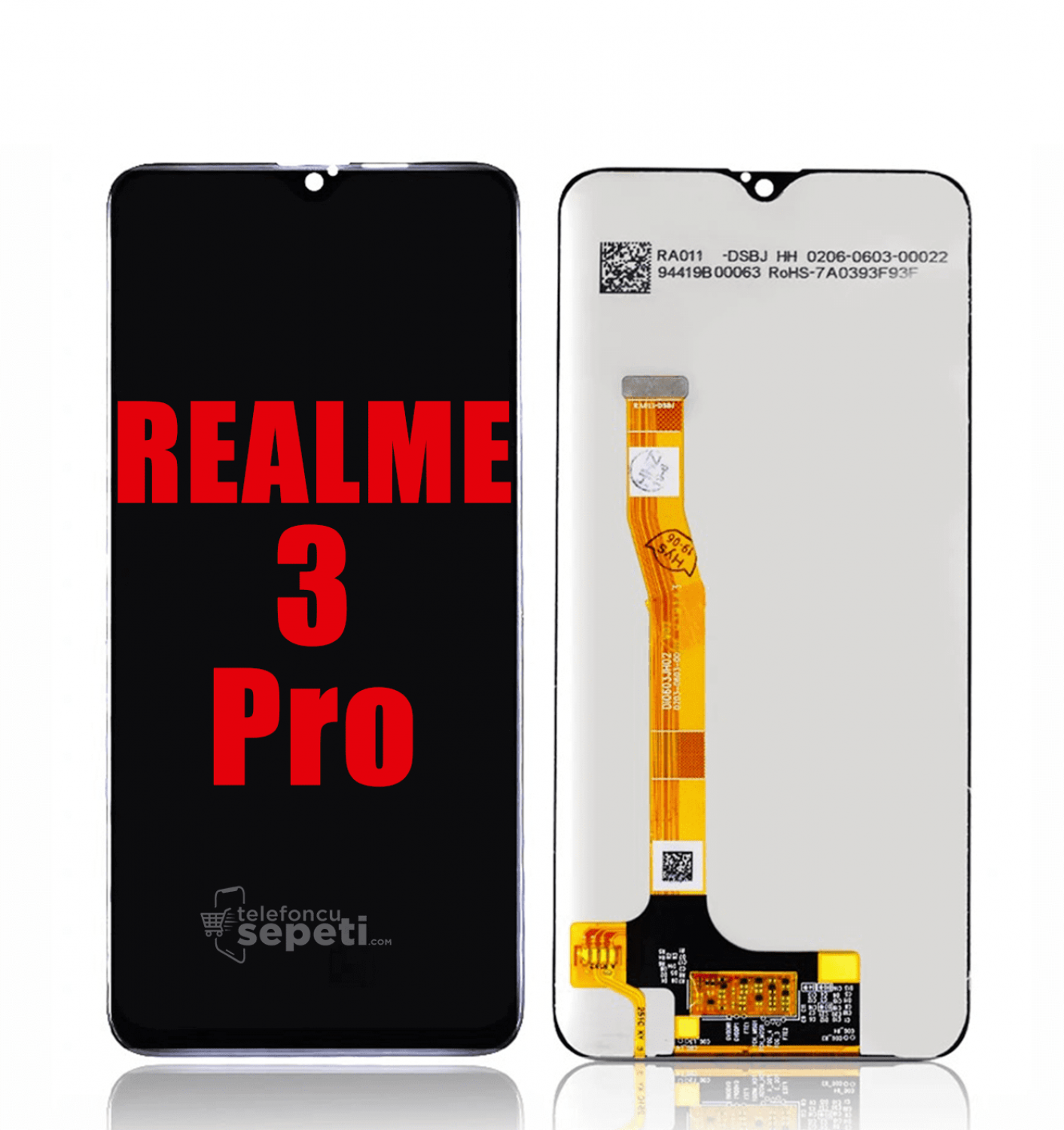 Realme 3 Pro Ekran Dokunmatik Siyah Çıtasız Orjinal