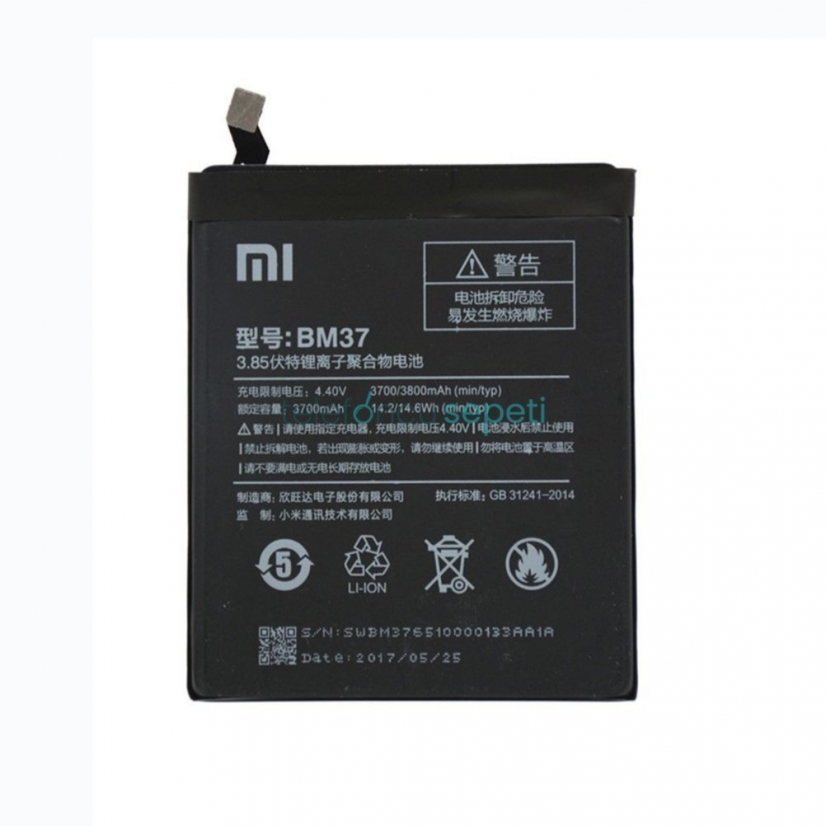 Xiaomi Mi 5s Plus Bm37 Batarya Pil Orijinal