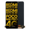 Xiaomi Redmi Note 11s Ekran Dokunmatik Siyah Çıtasız Orijinal
