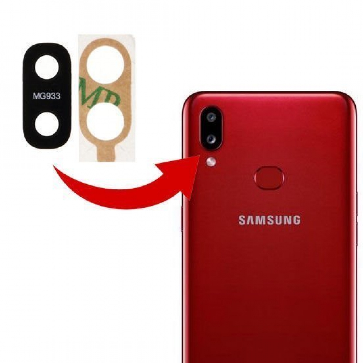 Samsung Galaxy A10S A107 Kamera Lensi Siyah