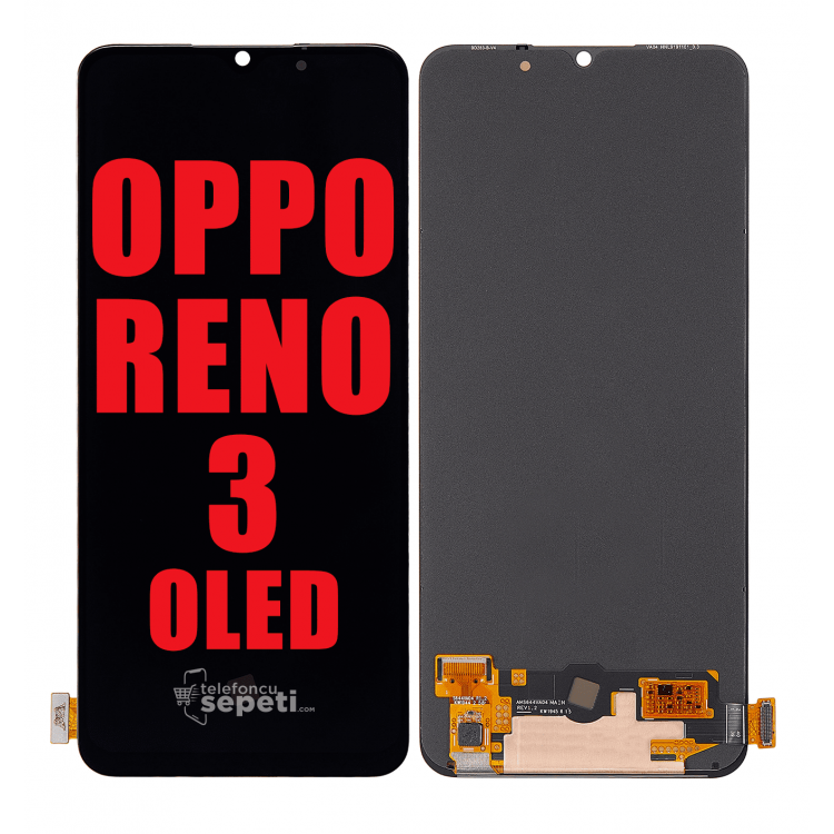 Oppo Reno 3 Ekran Dokunmatik Siyah Çıtasız Oled