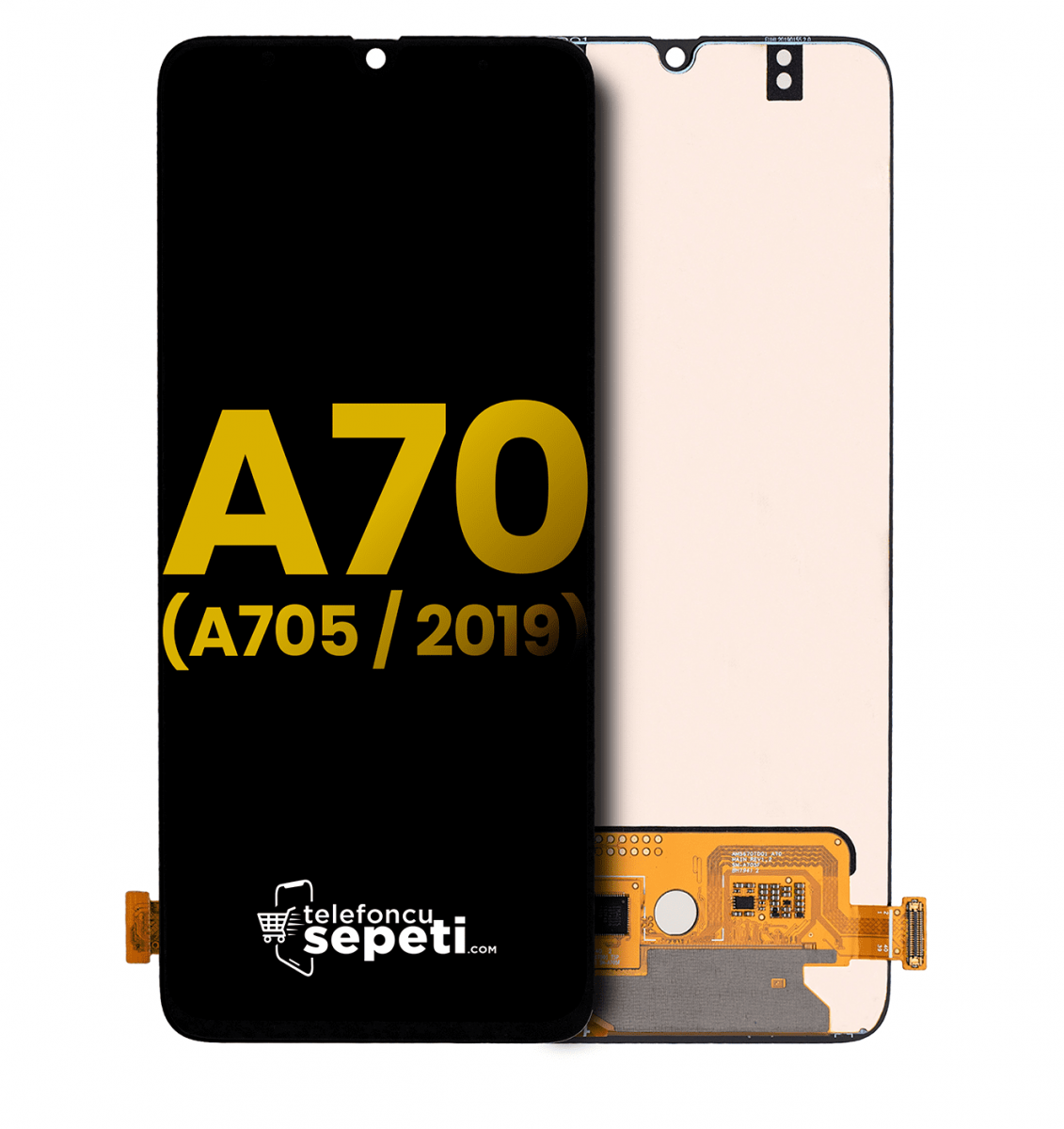 Samsung Galaxy A70 A705 Ekran Dokunmatik Siyah Çıtasız A Kalite