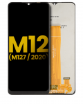 Samsung Galaxy M12 M127 Ekran Dokunmatik Siyah Çıtasız Orjinal