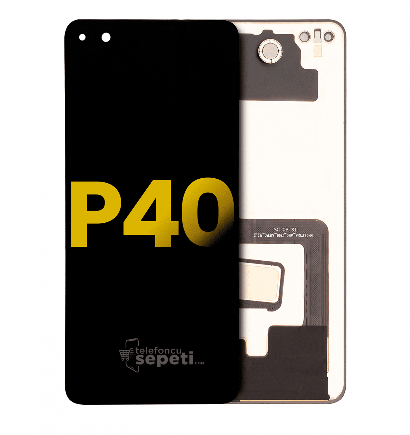 Huawei P40 Dokunmatik Ekran Siyah Çıtasız Orjinal