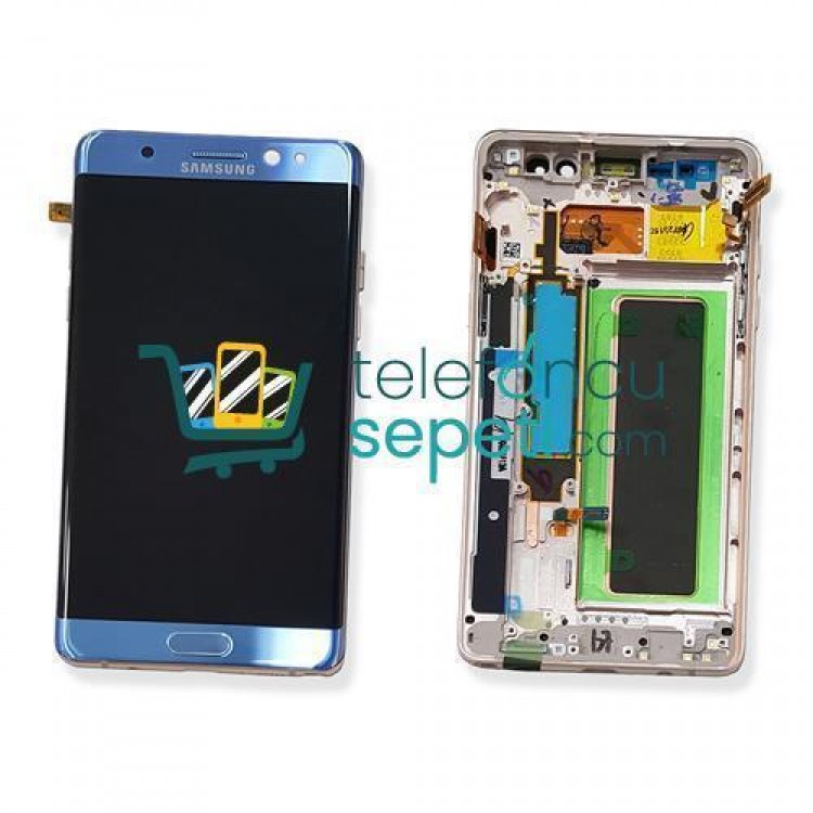 Samsung Galaxy Note 7 Fan Edition N935 N930 Ekran Dokunmatik Mavi Çıtalı