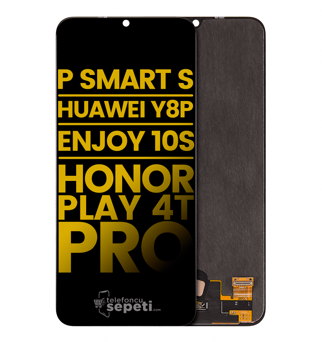 Huawei P Smart S Ekran Dokunmatik Siyah Çıtasız Orjinal