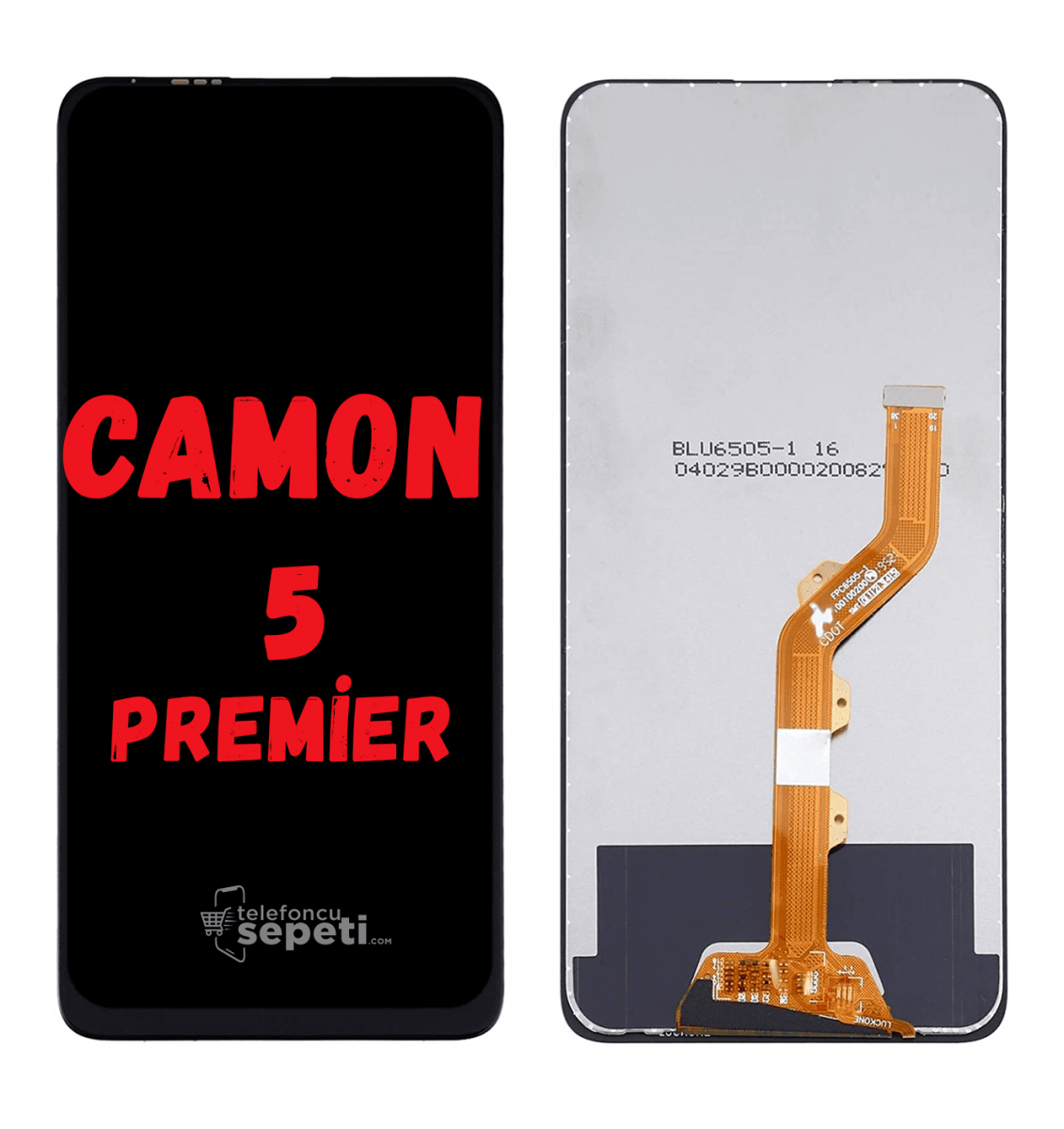 Tecno Camon 15 Premier Ekran Dokunmatik Siyah Çıtasız Orjinal