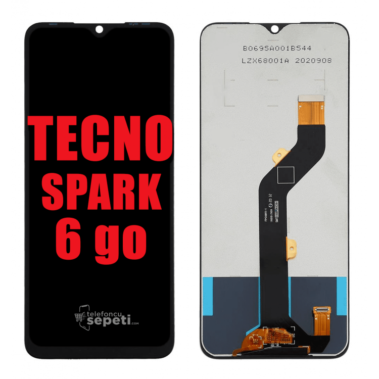 Tecno Spark 6 Go Ekran Dokunmatik Siyah Çıtasız Orjinal