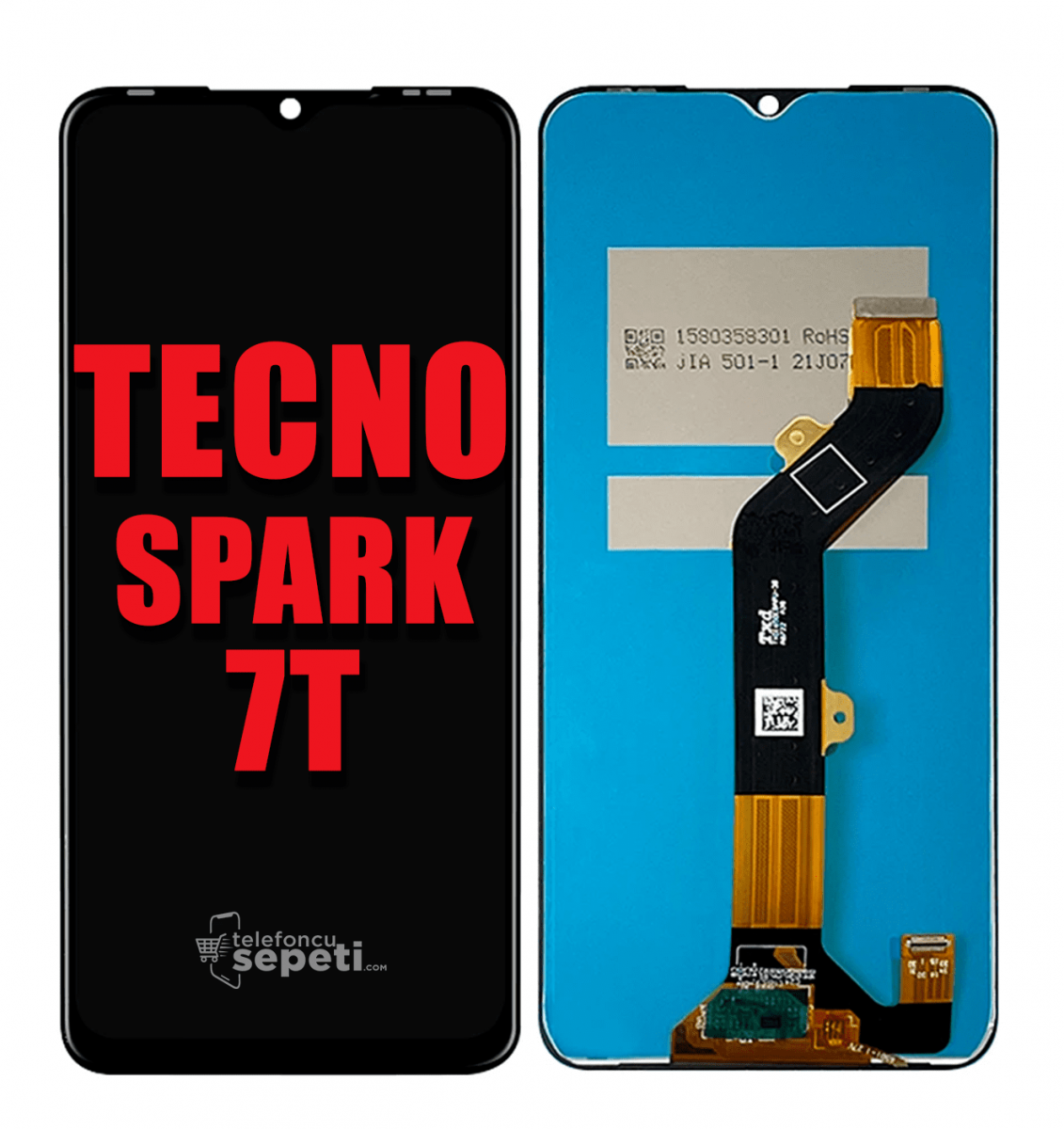 Tecno Spark 7T Ekran Dokunmatik Siyah Çıtasız %100 Orijinal