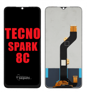 Tecno Spark 8c Ekran Dokunmatik Siyah Çıtasız Orijinal