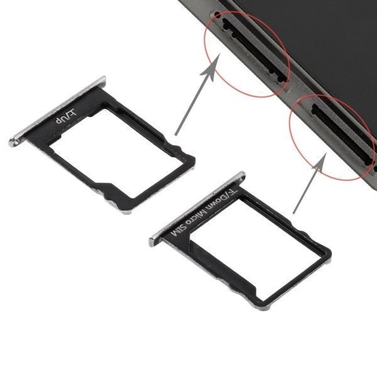 Huawei P8 Lite Sim ve Mmc Kart Tepsisi Siyah