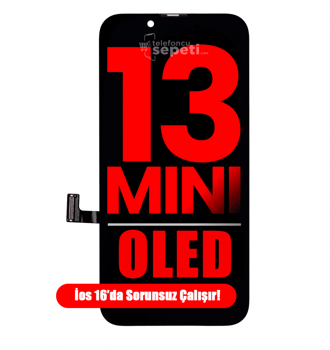 iPhone 13 Mini Ekran Dokunmatik Siyah Oled