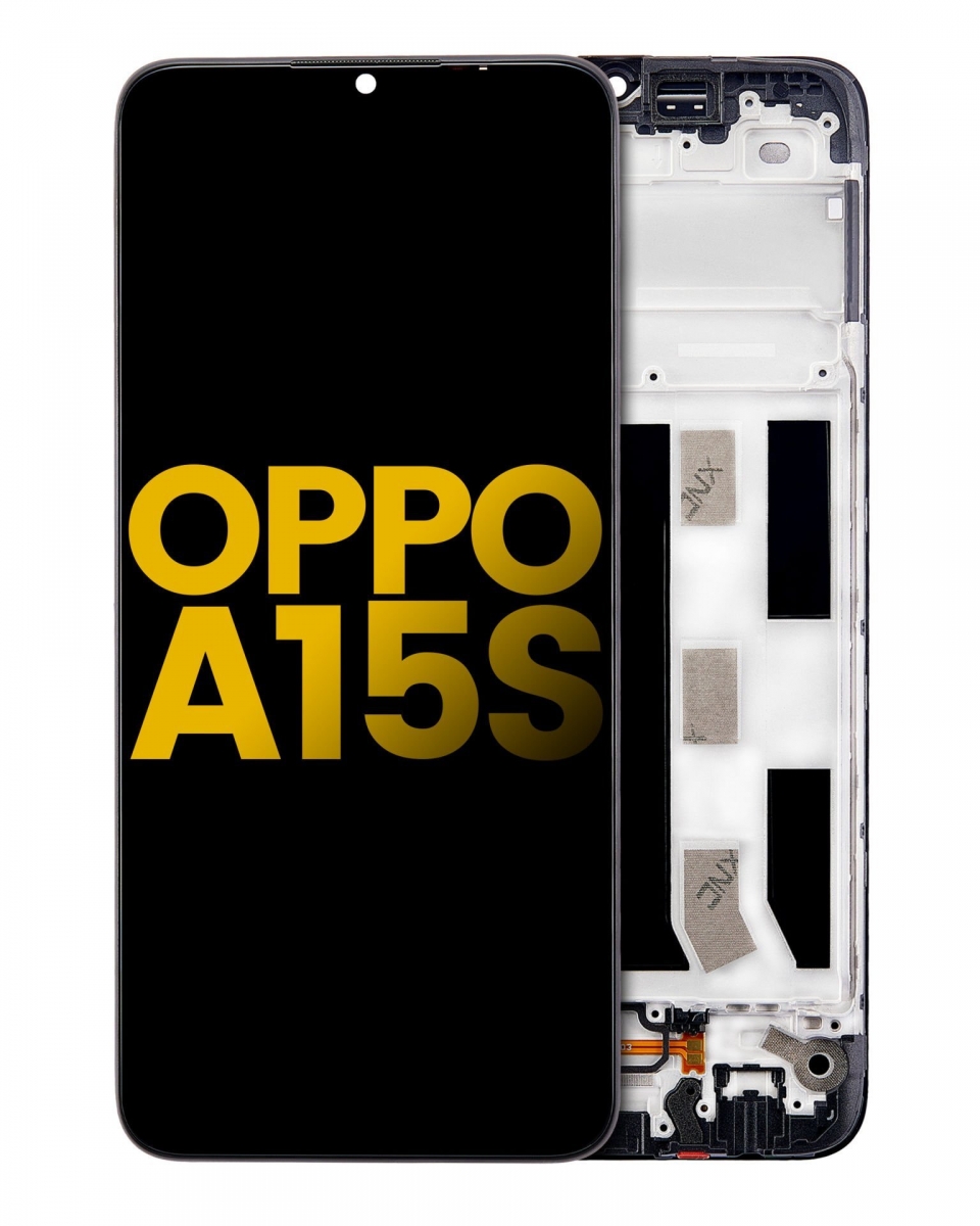 Oppo A15s Ekran Dokunmatik Siyah Çıtalı Orjinal