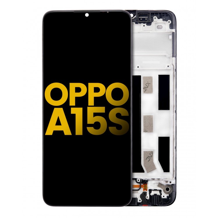 Oppo A15s Ekran Dokunmatik Siyah Çıtalı %100 Orijinal 