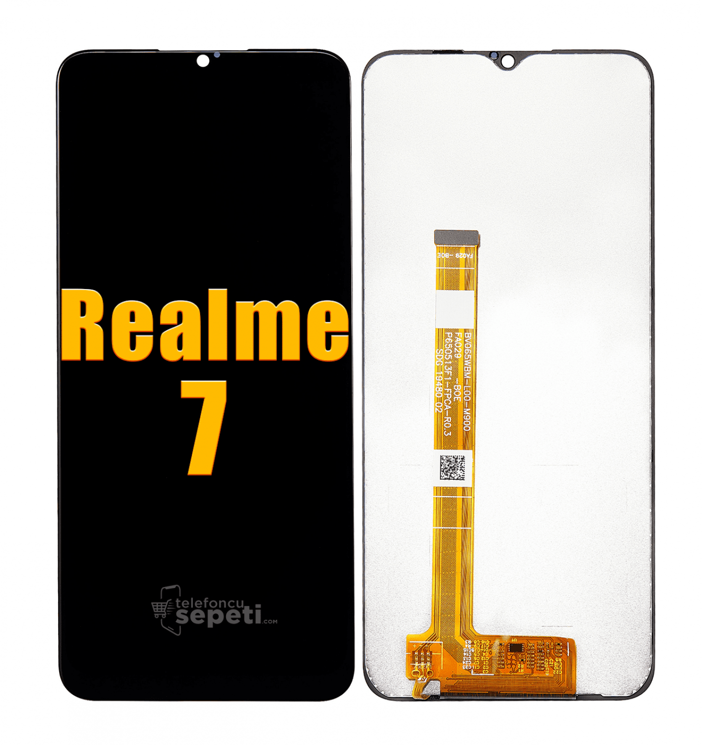 Oppo Realme 7 Ekran Dokunmatik Siyah Çıtasız A Plus Kalite