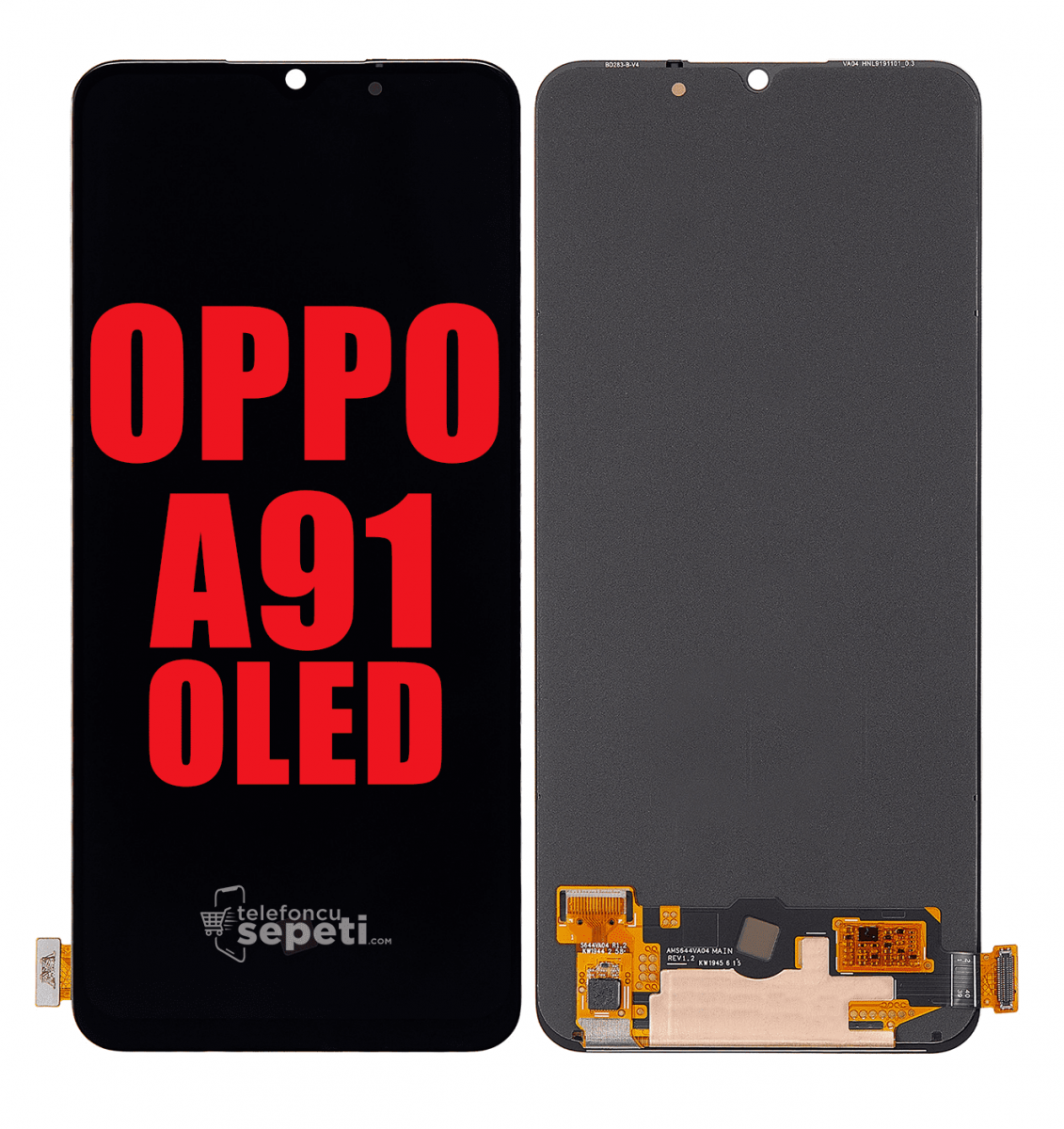 Oppo A91 Ekran Dokunmatik Siyah Çıtasız %100 Oled
