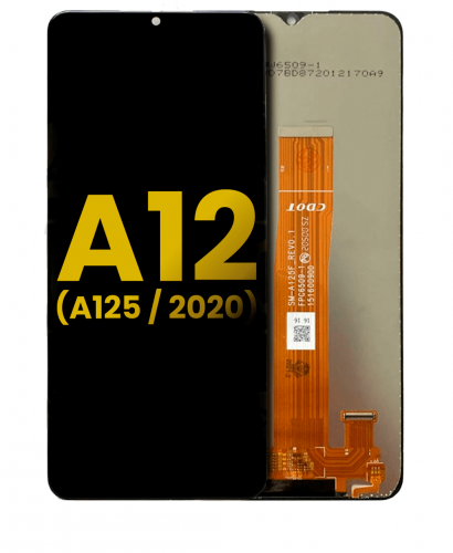 Samsung Galaxy A12 A125 Ekran Dokunmatik Siyah Çıtasız %100 Orijinal