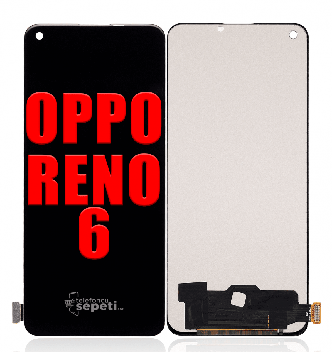Oppo Reno 6 Ekran Dokunmatik Siyah Çıtasız A Kalite