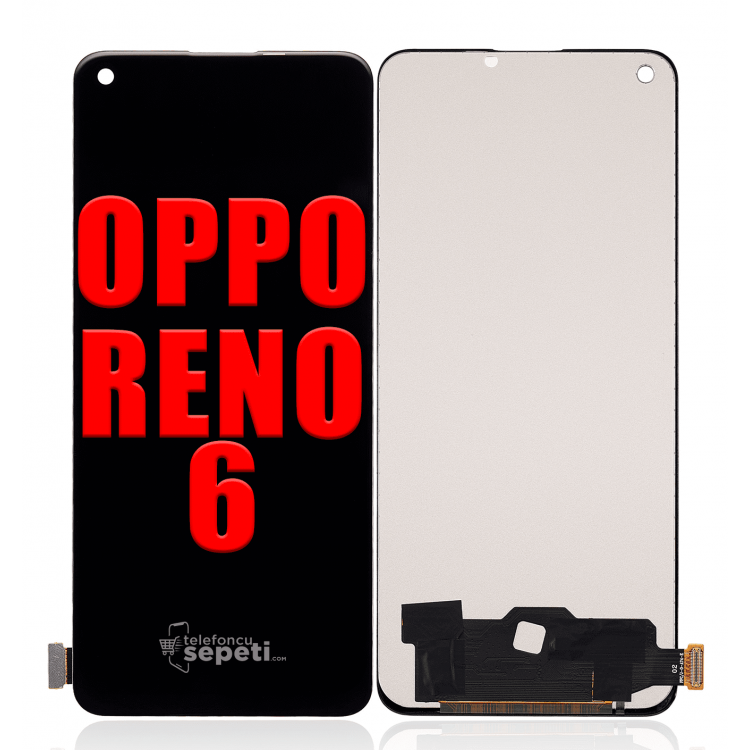 Oppo Reno 6 Ekran Dokunmatik Siyah Çıtasız A Kalite