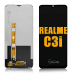 Realme C3i Ekran Dokunmatik Siyah Çıtasız A Plus Kalite