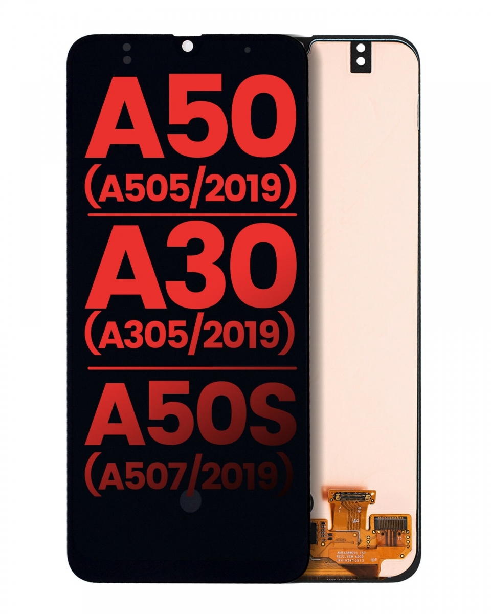 Samsung Galaxy A50s A507 Ekran Dokunmatik Siyah Çıtasız Oled