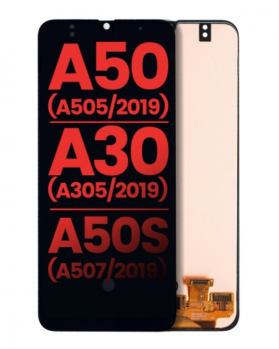 Samsung Galaxy A50s A507 Ekran Dokunmatik Siyah Çıtasız %100 Oled