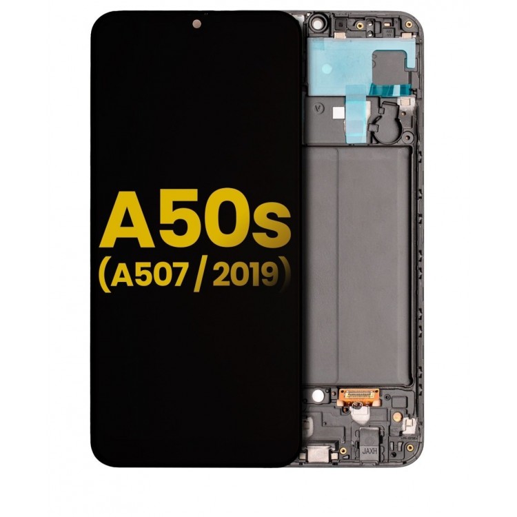 Samsung Galaxy A50s A507 Ekran Dokunmatik Siyah Çıtalı Orjinal