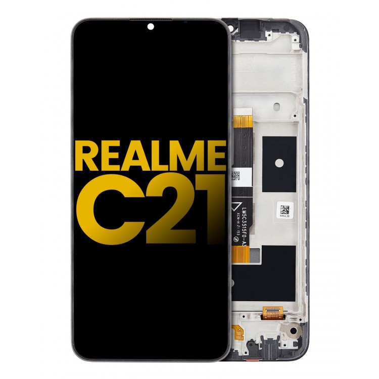 Realme C11 2020 Ekran Dokunmatik Siyah Çıtalı Orjinal