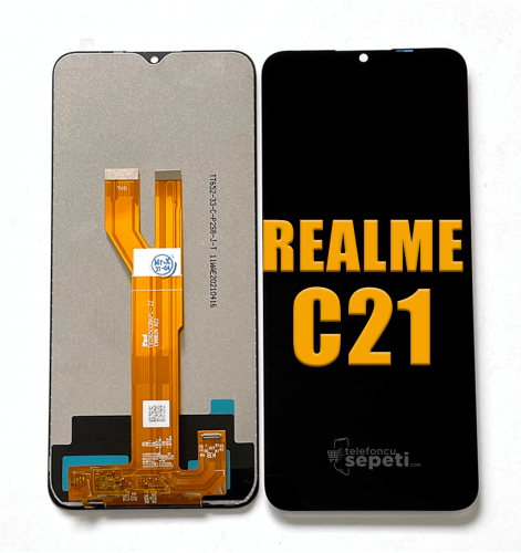 Realme C21 Ekran Dokunmatik Siyah Çıtasız %100 Birebir Ürün Rmx3201