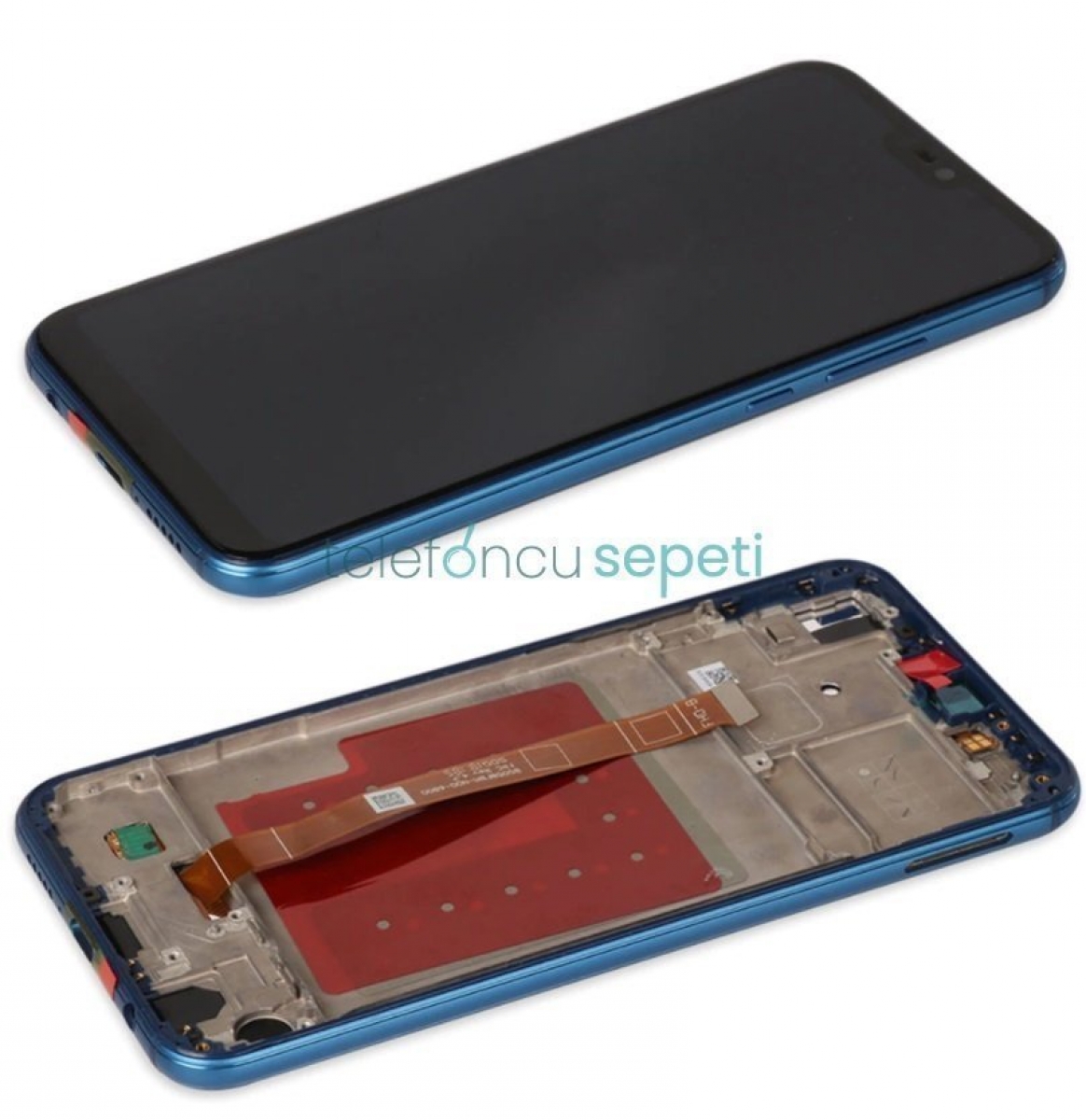 Huawei Mate 20 Lite Ekran Dokunmatik Mavi Çıtalı Orjinal