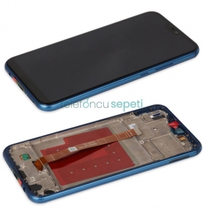 Huawei Mate 20 Lite Ekran Dokunmatik Mavi Çıtalı Orjinal