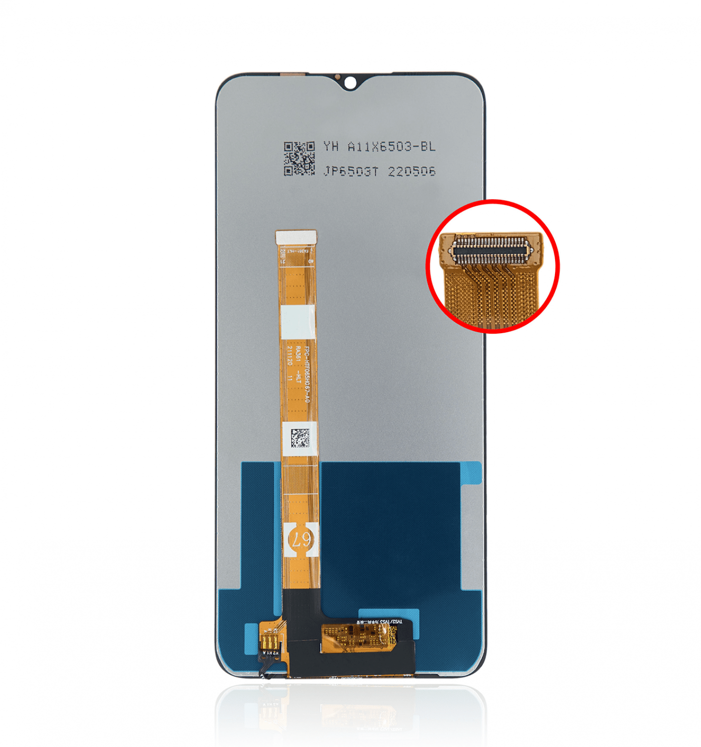 Realme C15 Ekran Dokunmatik Siyah Çıtasız Orjinal