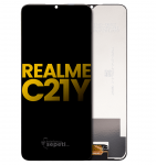 Realme C21y Ekran Dokunmatik Siyah Çıtasız %100 Orijinal Rmx3201