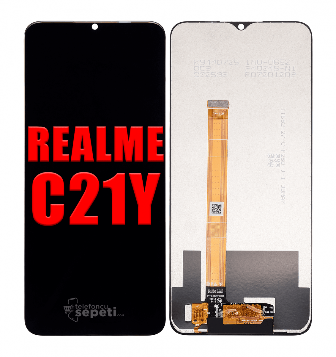 Realme C21y Ekran Dokunmatik Siyah Çıtasız %100 Birebir Ürün 