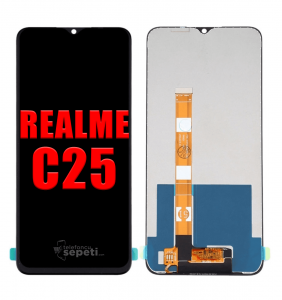 Realme C25 Ekran Dokunmatik Siyah Çıtasız %100 Birebir Ürün