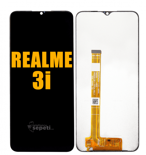 Realme 3i Ekran Dokunmatik Siyah Çıtasız A Plus Kalite
