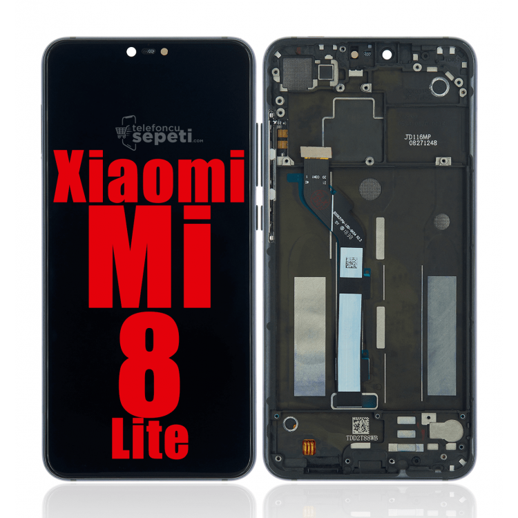 Xiaomi Mi 8 Lite Ekran Dokunmatik Siyah Çıtalı Orjinal