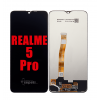 Realme 5 Pro Ekran Dokunmatik Siyah Çıtasız A Plus Kalite