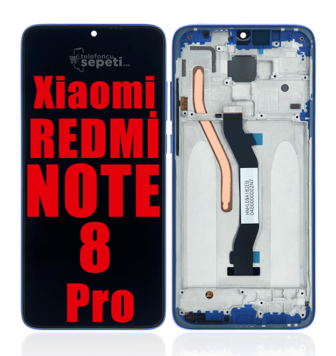 Xiaomi Redmi Note 8 Pro Lcd Ekran Dokunmatik Mavi Çıtalı A Plus Kalite