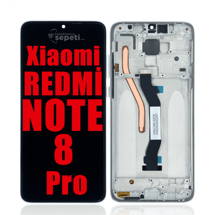 Xiaomi Redmi Note 8 Pro Lcd Ekran Dokunmatik Silwer Çıtalı  A Plus Kalite