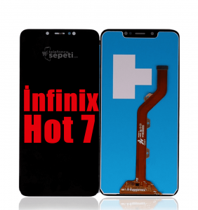 İnfinix Hot 7 Ekran Dokunmatik Siyah Çıtasız Orjinal