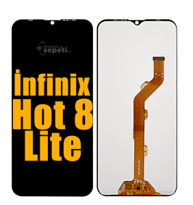 Infinix Hot 8 Lite Ekran Dokunmatik Siyah Çıtasız A Plus Kalite