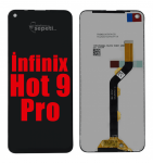 İnfinix Hot 9 Pro Ekran Dokunmatik Siyah Çıtasız Orjinal