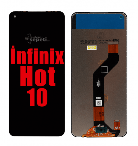İnfinix Hot 10 Ekran Dokunmatik Siyah Çıtasız Servis