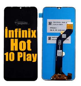 İnfinix Hot 10 Play Ekran Dokunmatik Siyah Çıtasız A Plus Kalite