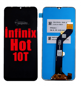 İnfinix Hot 10T Ekran Dokunmatik Siyah Çıtasız Orjinal