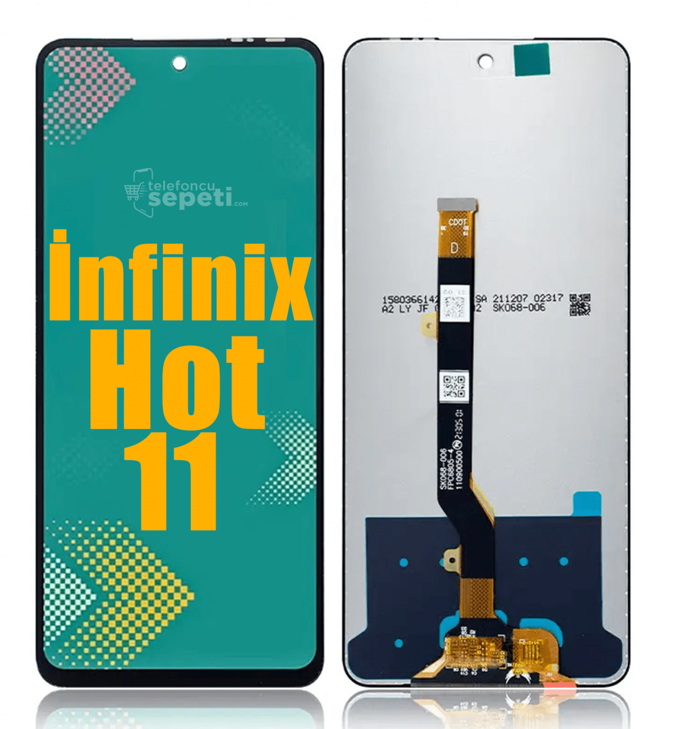 İnfinix Hot 11 Ekran Dokunmatik Siyah Çıtasız A Plus Kalite