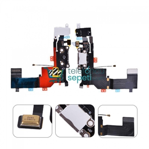iPhone 5s Kulaklık Soketli Şarj Soketli Film Beyaz