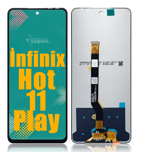 İnfinix Hot 11 Play Ekran Dokunmatik Siyah Çıtasız A Plus Kalite